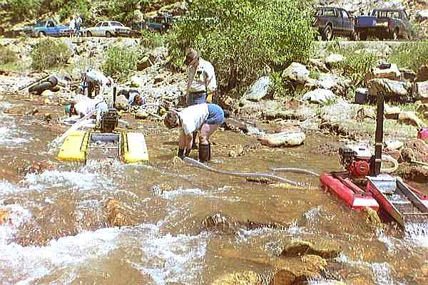 Dredges on the creek