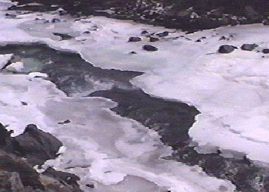 View of clear creek in the winter